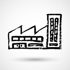 Industrial factory building background