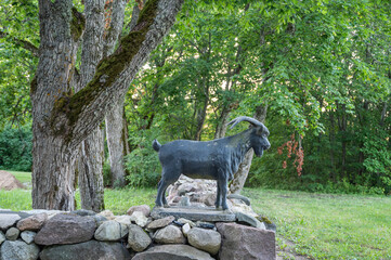 ibex statue in the park