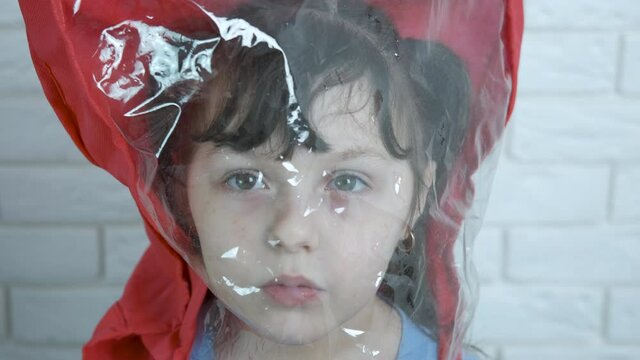 The concept of the future of children in cellophane.
