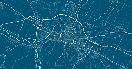 Vector map of Bologna. Street map art poster illustration. © Kostiantyn