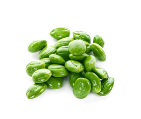 Sato seeds, bitter bean an isolated on white background.