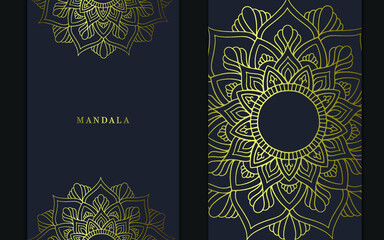 Mandala template with elegant, classic elements. Great for invitation, flyer, menu, brochure, background Premium Vector