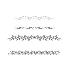 Obraz premium Decorative swirl divider. Elegance line set Vector