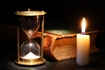 Hourglass And Candle