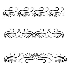 Decorative swirl divider. Elegance line set Vector