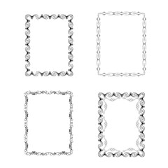 Frame with wavy line for pfoto. Vector.