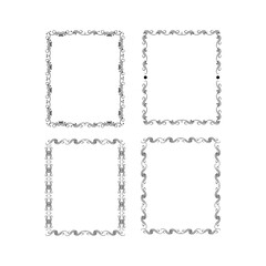 Frame with wavy line for pfoto. Vector.