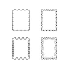 Frame with wavy line for pfoto set.