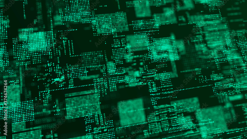 Poster blockchain technology concept. abstract digital background. big data visualization. technological ba