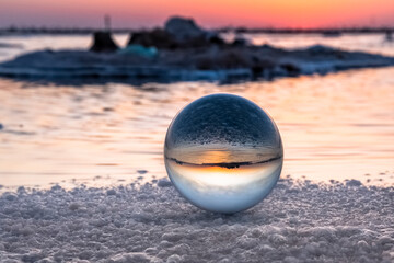 As a spherical crystal for photography
