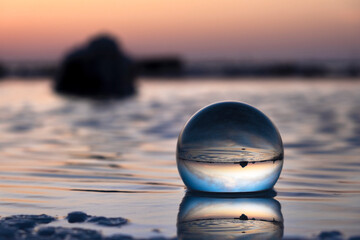 As a spherical crystal for photography