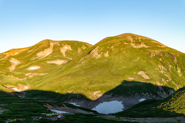 北海道大雪山　黒岳山頂周辺の夏の風景