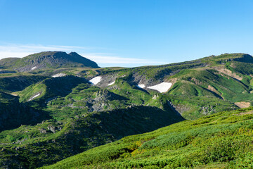 Obraz premium 北海道大雪山 黒岳山頂周辺の夏の風景
