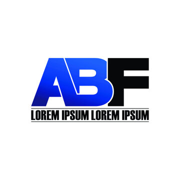ABF letter monogram logo design vector