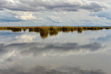 Landschaft am Neusiedler See bei Illmitz im Nationalpark Neusiedler See, Burgenland, Österreich