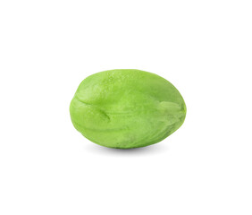 Sato seeds bitter bean isolated on white background