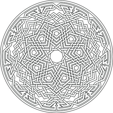 Celtic Mandala Serenity Spiral coloring book page for kdp book interior  33250894 Vector Art at Vecteezy