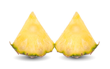 pineapple slice isolated on white background