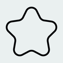 star black color of the flat simple icon. Web apps security Kit illustration vector of the mobile application. The modern style of design. Line single minimalistic sign
