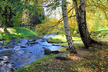 Altai region. Russia. The Belokurikha River. September.