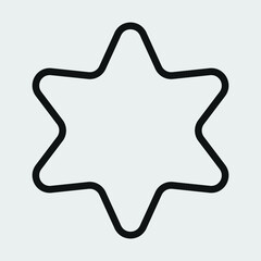 star black color of the flat simple icon. Web apps security Kit illustration vector of the mobile application. The modern style of design. Line single minimalistic sign