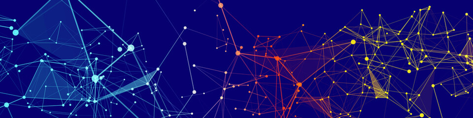 Technological background from polygons and lines.Molecule structure and communication.Technology banner.Vector illustration	