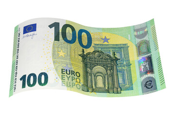 One hundred EURO banknote of the new sample