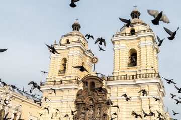 Fototapeta na wymiar San Francisco church in the city of Lima, Peru