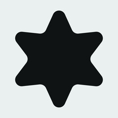 star black color of the flat simple icon. Web apps security Kit illustration vector of the mobile application. The modern style of design. Line single minimalistic sign