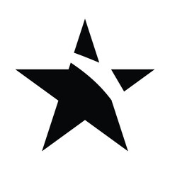 star black color of the flat simple icon. Web apps security Kit illustration vector of the mobile application. The modern style of design. Line single minimalistic sign