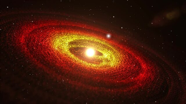 galaxy with a center of light in the center, the universe