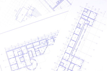 House plan project .Technical drawing background.Engineering design .