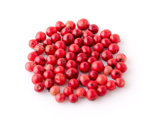 pink pepper is isolated on white background