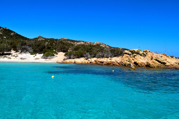 View of the wonderful islands, sea and rocks ofSardinia, Italy