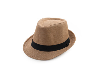 vintage hat on white background