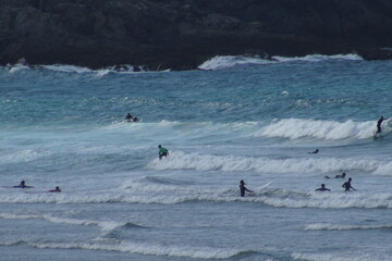 Surf in Pantin, beautiful beach of Galicia,Spain
