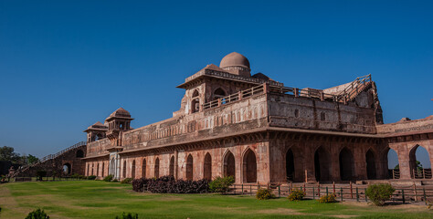 Jahaz Mahal or Ship Palace in Mandu, Madhya Pradesh, India.
