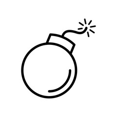 Bomb icon vector sign and symbols