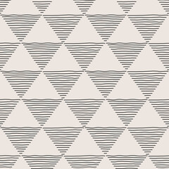 Fototapeta premium Trendy minimalist seamless pattern with abstract creative hand drawn composition