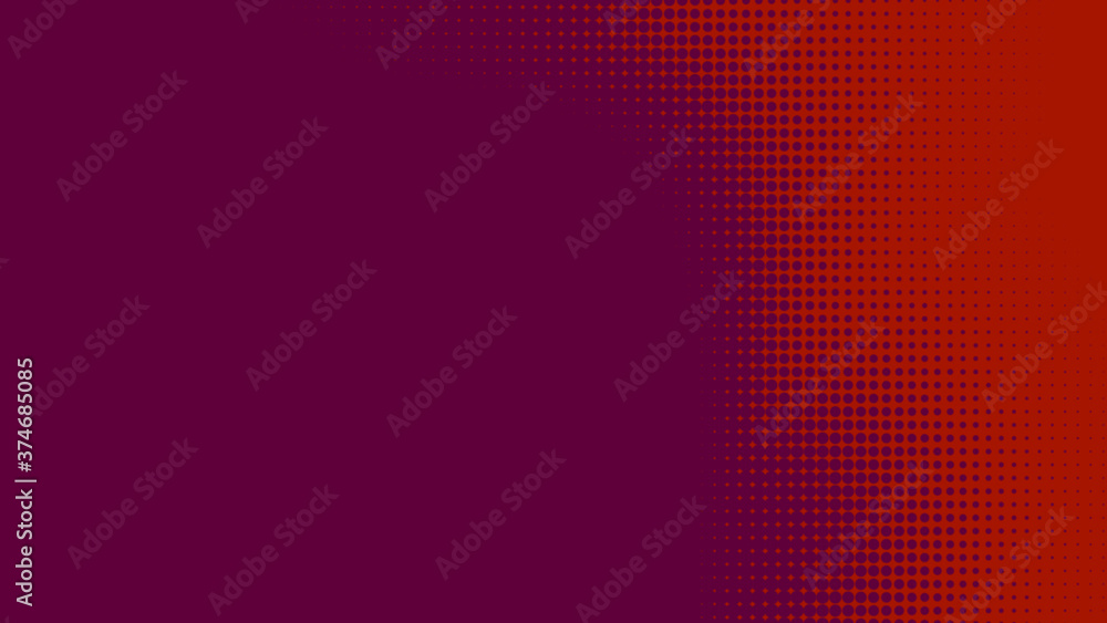 Poster dots halftone red purple color pattern gradient texture with technology digital background. dots pop