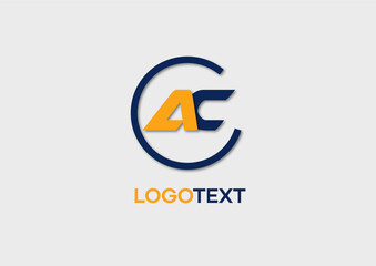 AC letter logo, letter initials logo, name identity logo, vector illustration