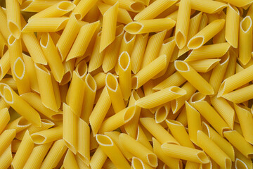 texture background pasta penne close-up