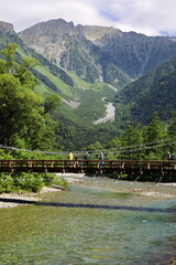 《長野県》上高地の河童橋風景