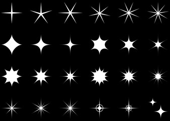 きらきら星 24種セット（白黒）