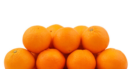 Orange fruits isolated on white background