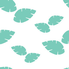 Leaves Pettern Design vector. Seamless tropical leaves pattern