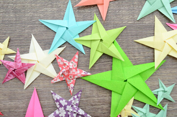 Paper stars texture background
