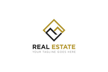 Real estate logo design template