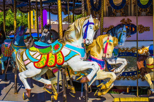 Merry Go Round Horses On Carousel