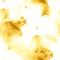 Smears on Canvas. Golden Tie Dye Pattern. Gold, 
